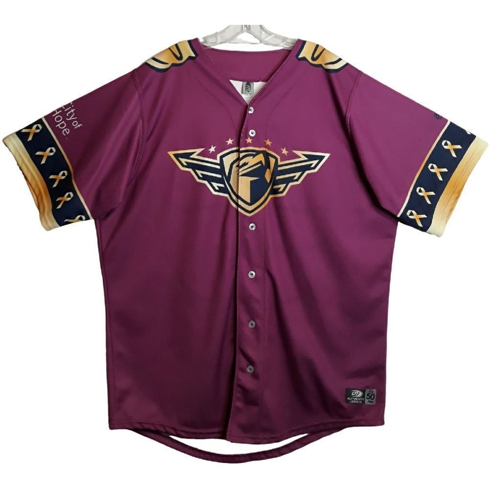 New Lancaster JetHawks Childhood Cancer City of Hope OT Sports Baseball Jersey